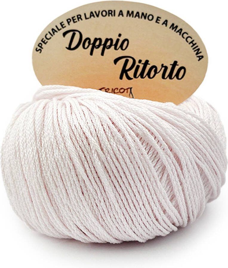 Tricot Cafè Tricot Café Double Twisted puur katoenen garen om te haken vergast en gemerceriseerd ideaal voor het maken van kledingstukken en accessoires voor strijkijzers haaknaalden: 3 50 4 00 50 gr babyroze 653