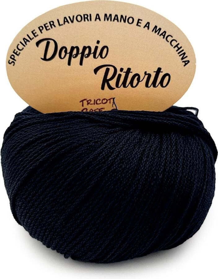 Tricot Cafè Tricot Café Double Twisted puur katoenen garen om te haken vergast en gemerceriseerd ideaal voor het maken van kledingstukken en accessoires voor strijkijzers haaknaalden: 3 50 4 00 50 gr middernachtblauw 651