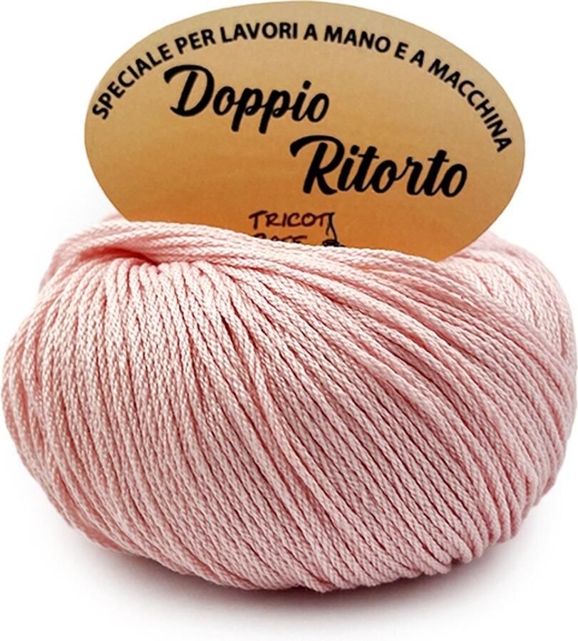 Tricot Cafè Tricot Café Double Twisted Puur katoenen garen om te haken vergast en gemerceriseerd ideaal voor het maken van kledingstukken en accessoires voor strijkijzers haaknaalden: 3 50 4 00 50 gr Roze 654