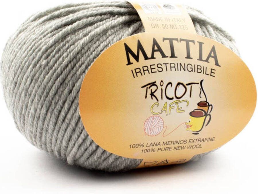 Tricot Cafè Tricot Café Mattia zachte bol garen Zuiver Merino Extra fijn garen Ideaal voor pasgeborenen Breiwol: 3 50 4 00 50 gr Grijs 444