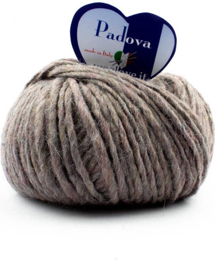 Tricot Cafè Tricot Café Padova Wol-alpacamix garen geschikt voor alle soorten werk Ideaal voor haakwerk Gemaakt in Italië Mix elegantie en kwaliteit 50g Mix schildpad duif 27