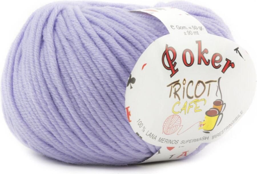 Tricot Cafè Tricot Café Poker pure merino wol garen ideaal voor handwerken haakwol zeer zacht hoge kwaliteit niet krimpende strengen voor naalden haaknaalden:4 50 5 50 50gr Paars 28
