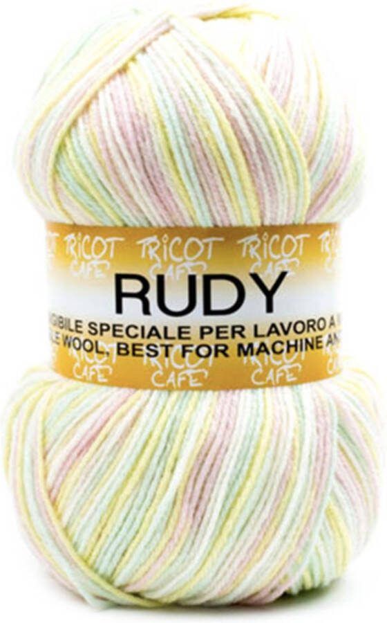 Tricot Cafè Tricot Café Rudy Warm en zacht garen gemaakt van een wol-acryl mix ideaal voor alle soorten breiwerk crochetwerk Naaldmaat: 3.50 4.00 250gr Mix Baby 702
