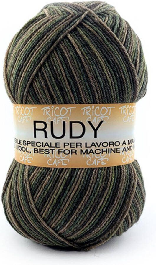 Tricot Cafè Tricot Café Rudy Warm en zacht garen gemaakt van een wol-acryl mix ideaal voor alle soorten breiwerk crochetwerk Naaldmaat: 3.50 4.00 250gr Mix Wald 5003