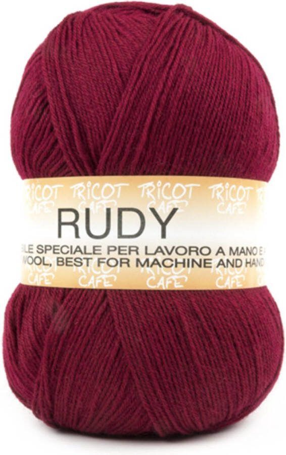 Tricot Cafè Tricot Café Rudy Warm en zacht garen gemaakt van een wol-acryl mix ideaal voor alle soorten breiwerk crochetwerk Naaldmaat: 3.50 4.00 250gr Licht Bordeaux 34