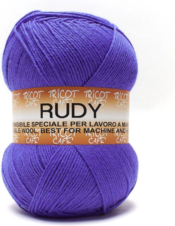 Tricot Cafè Tricot Café Rudy Warm en zacht garen gemaakt van een wol-acryl mix ideaal voor alle soorten breiwerk crochetwerk Naaldmaat: 3.50 4.00 250gr Ultraviolet 423
