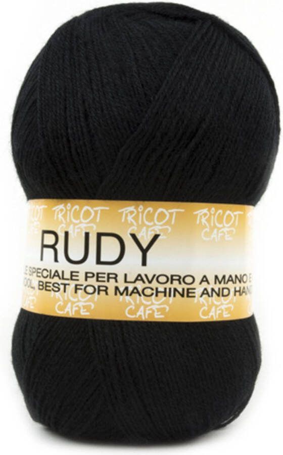 Tricot Cafè Tricot Café Rudy Warm en zacht garen gemaakt van een wol-acrylmengsel ideaal voor alle soorten breiwerk crochetwerk Naaldmaat: 3.50 4.00 250gr Zwart 200