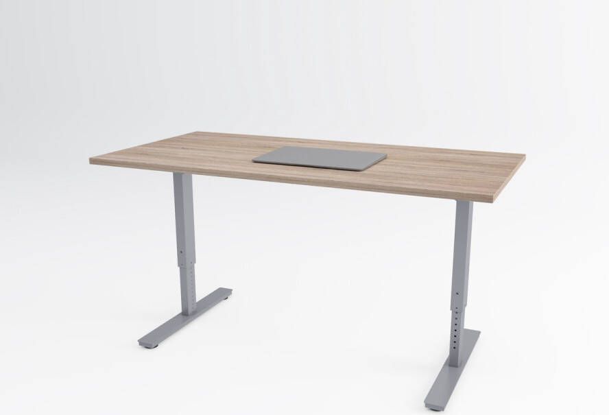 Trifurno Tri-desk Bolt | Hoogte instelbaar bureau | Aluminium onderstel | Robson eiken blad | 140 x 80 cm