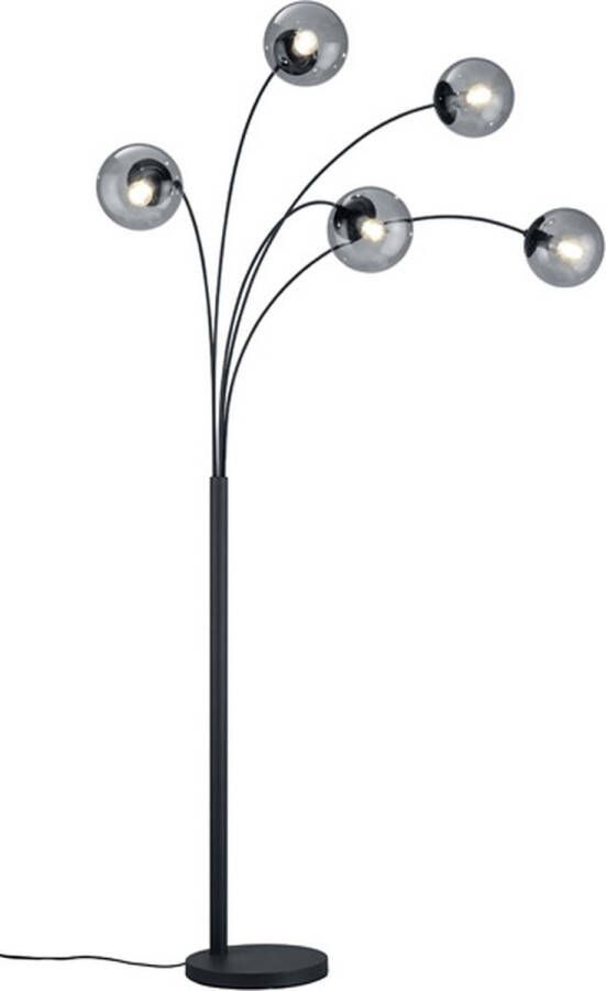 TRIO Balini Vloerlamp Modern Grijs H:180cm E14 Voor Binnen Metaal Vloerlampen Staande lamp Staande lampen Woonkamer Slaapkamer