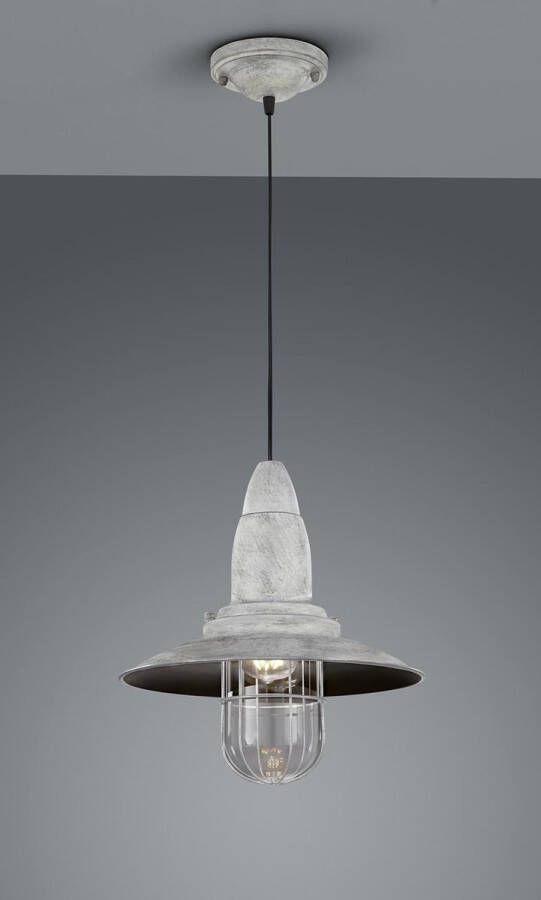 TRIO FISHERMAN Hanglamp Grijs antiek excl. 1x E27 28W