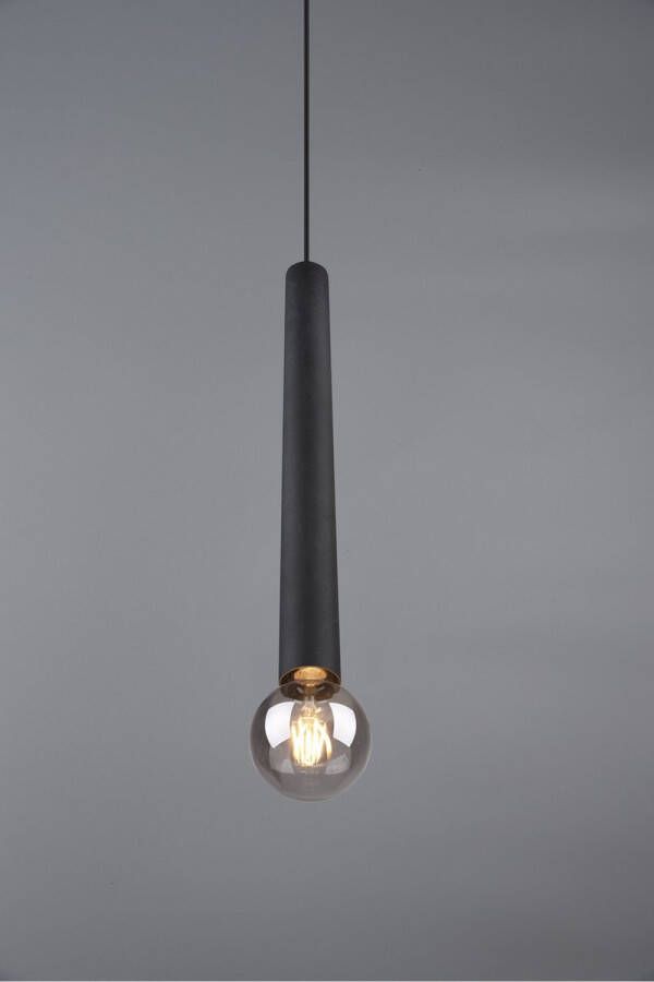 Trio Industriële Hanglamp Clermont Metaal Zwart