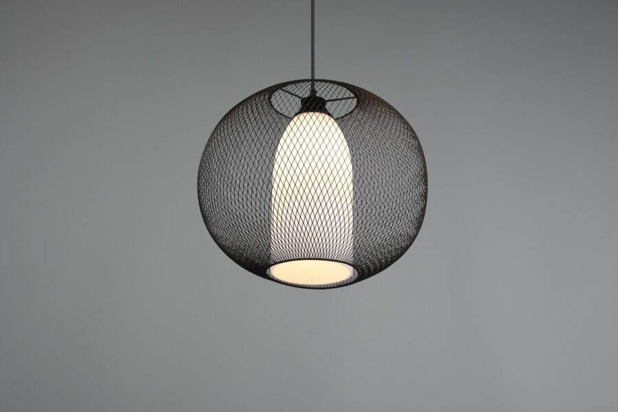 Trio Industriële Hanglamp Filo Metaal Zwart