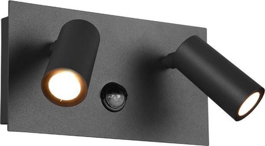 Trio Wandlamp Tunga LED IP54 2 Lichts Bewegingssensor | Antraciet
