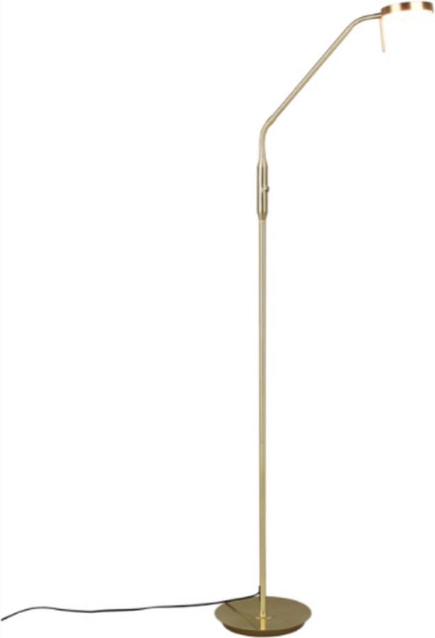 TRIO Monza Vloerlamp Modern Messing H:145cm Universeel Voor Binnen Metaal Vloerlampen Staande lamp Staande lampen Woonkamer Slaapkamer