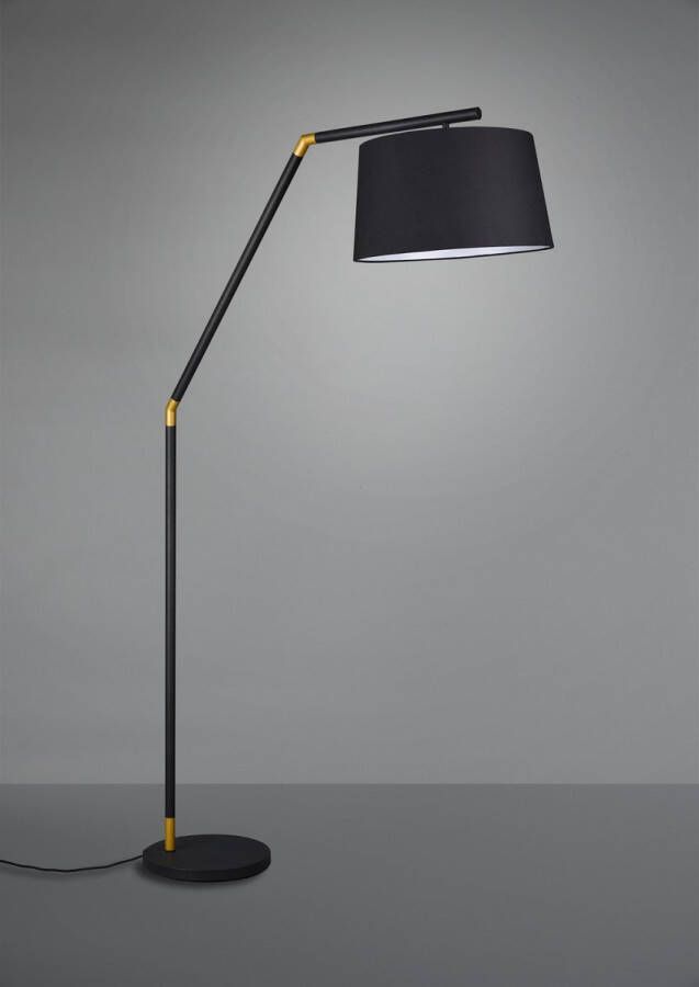 TRIO Tracy Vloerlamp Industrieel Zwart H:175cm E27 Voor Binnen Metaal Vloerlampen Staande lamp Staande lampen Woonkamer Slaapkamer