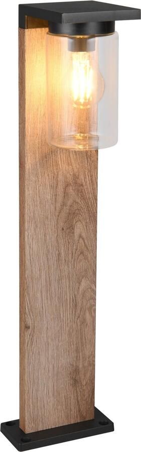 TRIO ARDILA Paalverlichting Hout element excl. 1x E27 4W Schemersensor Buitenverlichting IP44