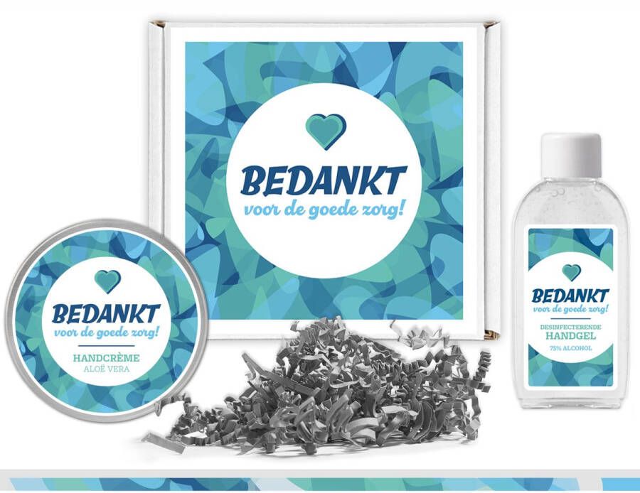 Triomf Cosmetica Brievenbus cadeau Bedankt voor de goede zorg 2 Producten 100 ml Brievenbusdoosje Doosje Brievenbuspakketje Pakketje –Brievenbuscadeautje Cadeautje Cadeaupakket Cadeaupakketje Geschenk Brievenbuscadeau Brievenbusdoos Brievenbuspakket