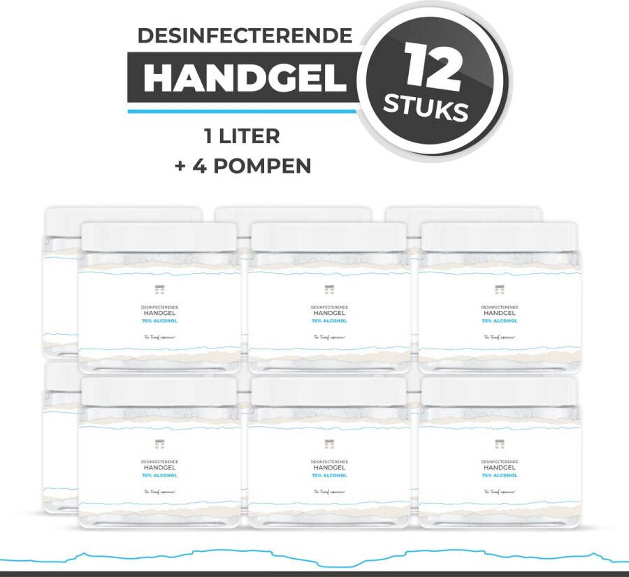 Triomf Handgel 1000 ml Pot 4 stuks met pomp Q1 Hand Gel