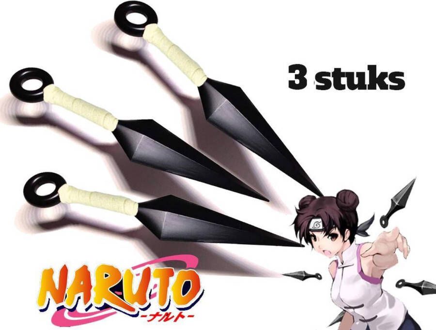 Triple Naruto Kunai Dart Set 3 stuks Konoha Darts Anime Carnaval Kakashi Merchandise