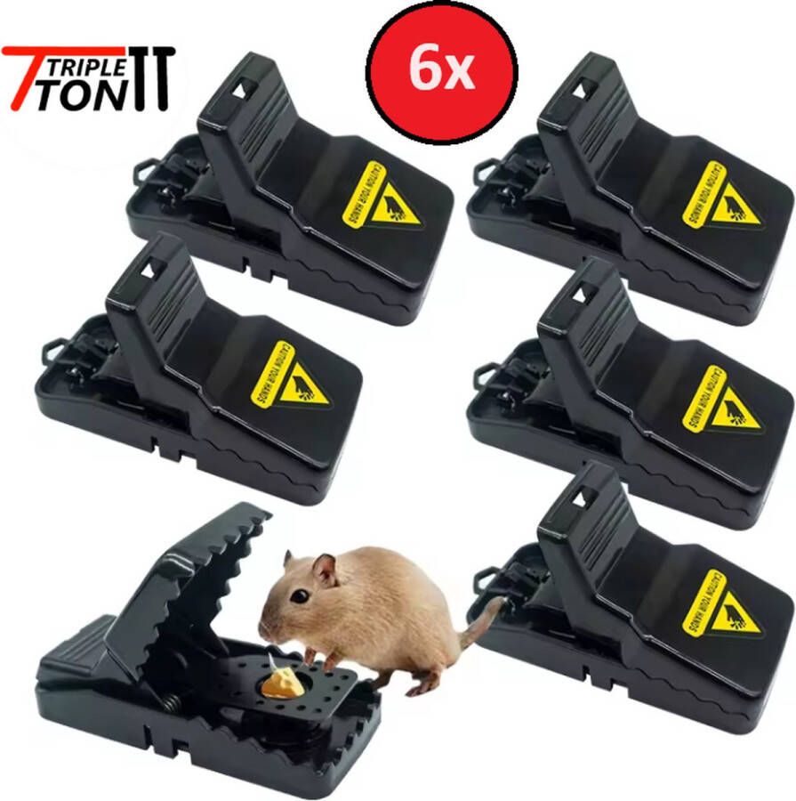 Tripleton Muizenval 6 Stuks Muizenvallen voor binnen en buiten Muizenklem Mouse Trap Alternatief voor Muizengif