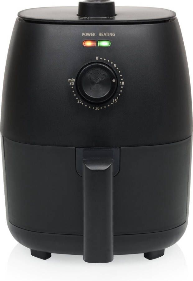 Tristar Airfryer FR-9014 Mini Crispy Fryer Heteluchtfriteuse 2 liter Compact Zwart 1150 Watt Vetvrije kooktechnologie -Voor 1 2 personen