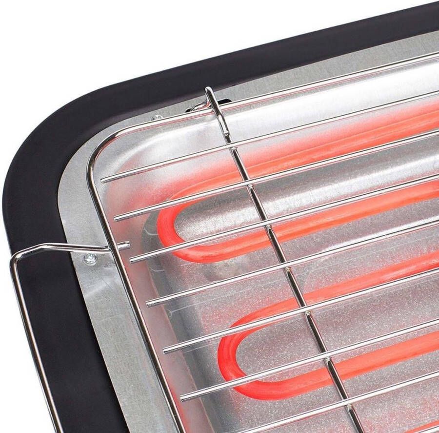 Tristar BQ-2813 Electrische Tafelbarbecue Grilloppervlak (LxB) 38x22 cm 2000W Zwart