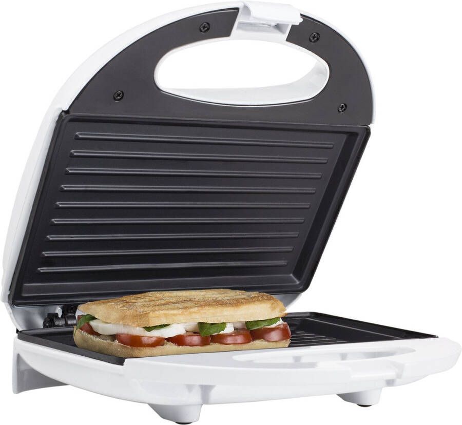 Tristar Tosti-ijzer SA-3050 – Geschikt voor 2 tosti s Antiaanbaklaag Tosti apparaat met Grillplaat Wit