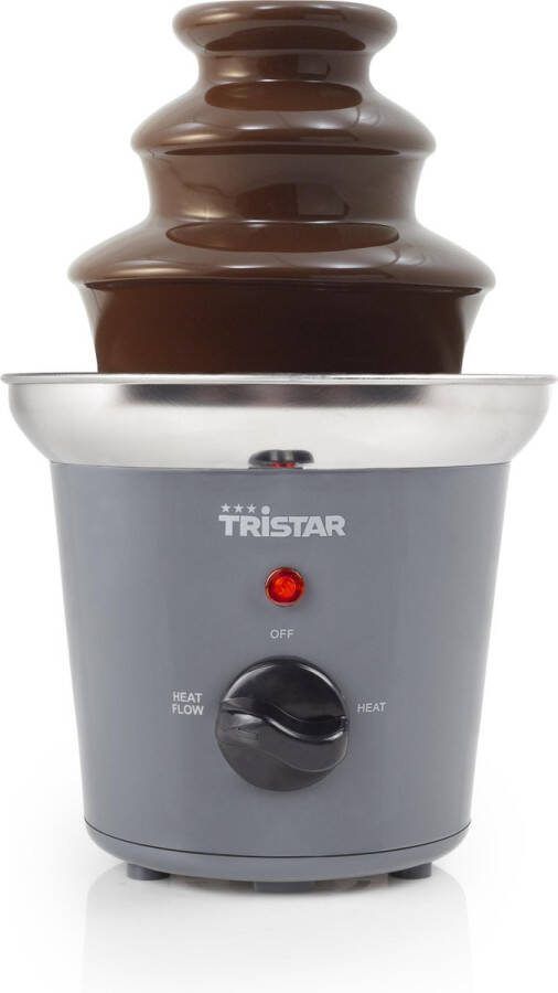 Tristar Chocoladefontein CF-1603 Met warmhoudfunctie Roestvrijstalen fontein Grijs