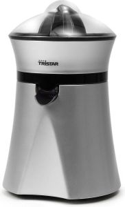 Tristar Citruspers CP-2262 sinaasappelpers elektrisch 2 perskegels links- en rechtsdraaiend inclusief pulpfilter voor sinaasappels limoenen en citroenen RVS