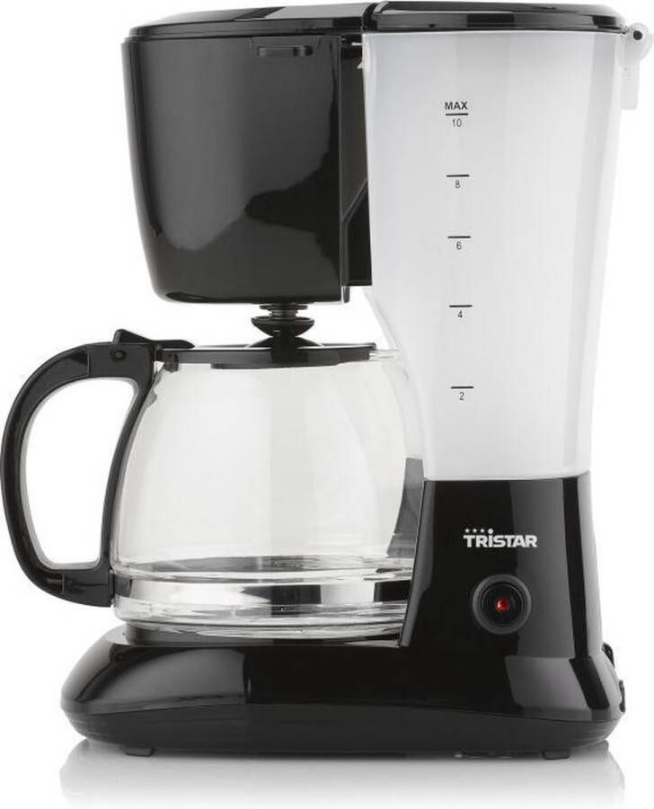 Tristar Koffiezetapparaat CM-1245 Filter-koffiezetapparaat Geschikt voor camping gebruik Glazen kan 1 25 liter 10 kopjes Automatische uitschakeling Druppelstop Wasbare koffiefilter Zwart