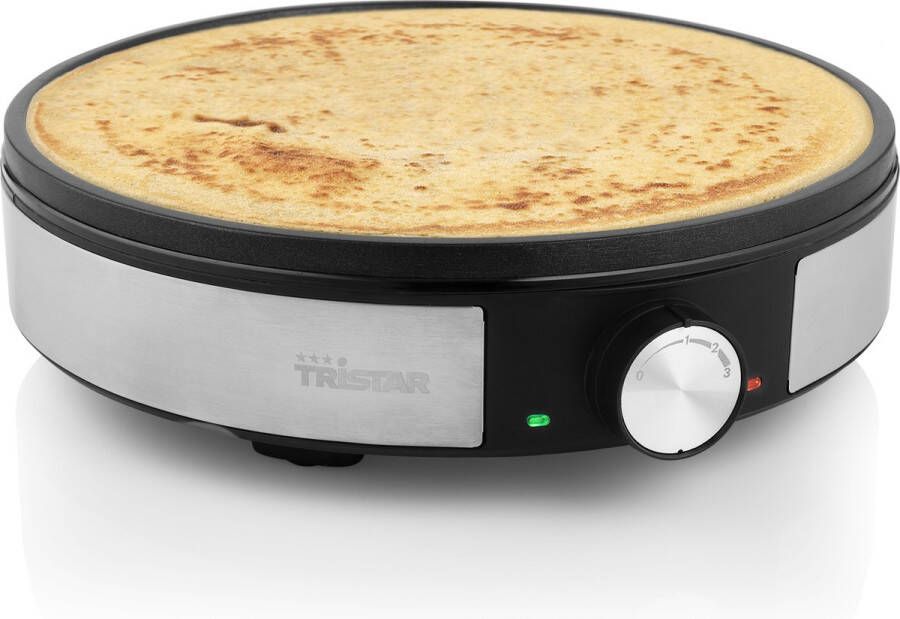 Tristar Crêpemaker BP-2638 Pannenkoekenmaker 30 centimeter Regelbare Thermostaat Inclusief accessoires RVS