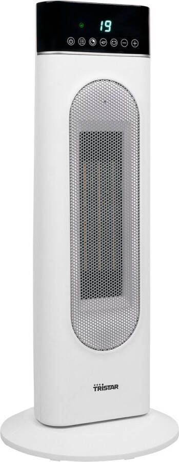 Tristar elektrische kachel KA-5098 Keramische torenkachel LED-display en afstandsbediening Geschikt voor 25 m² Bijverwarming met oververhittingsbeveiliging en omvalbeveiliging Ventilatorkachel Wit