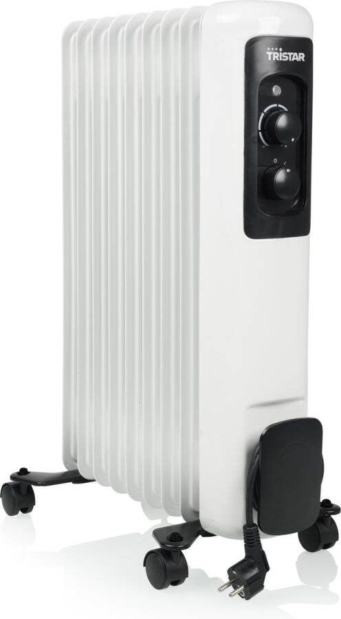 Tristar Elektrische Kachel KA-5179 Oliegevulde radiatorkachel 3 warmtestanden Instelbare thermostaat 9 ribben Wit