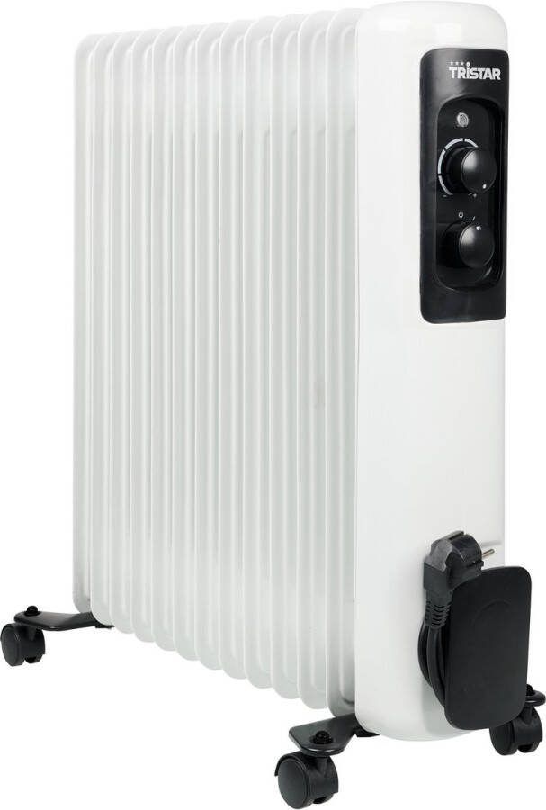 Tristar Elektrische Kachel KA-5183 Oliegevulde radiatorkachel 3 warmtestanden Instelbare thermostaat 13 ribben Wit