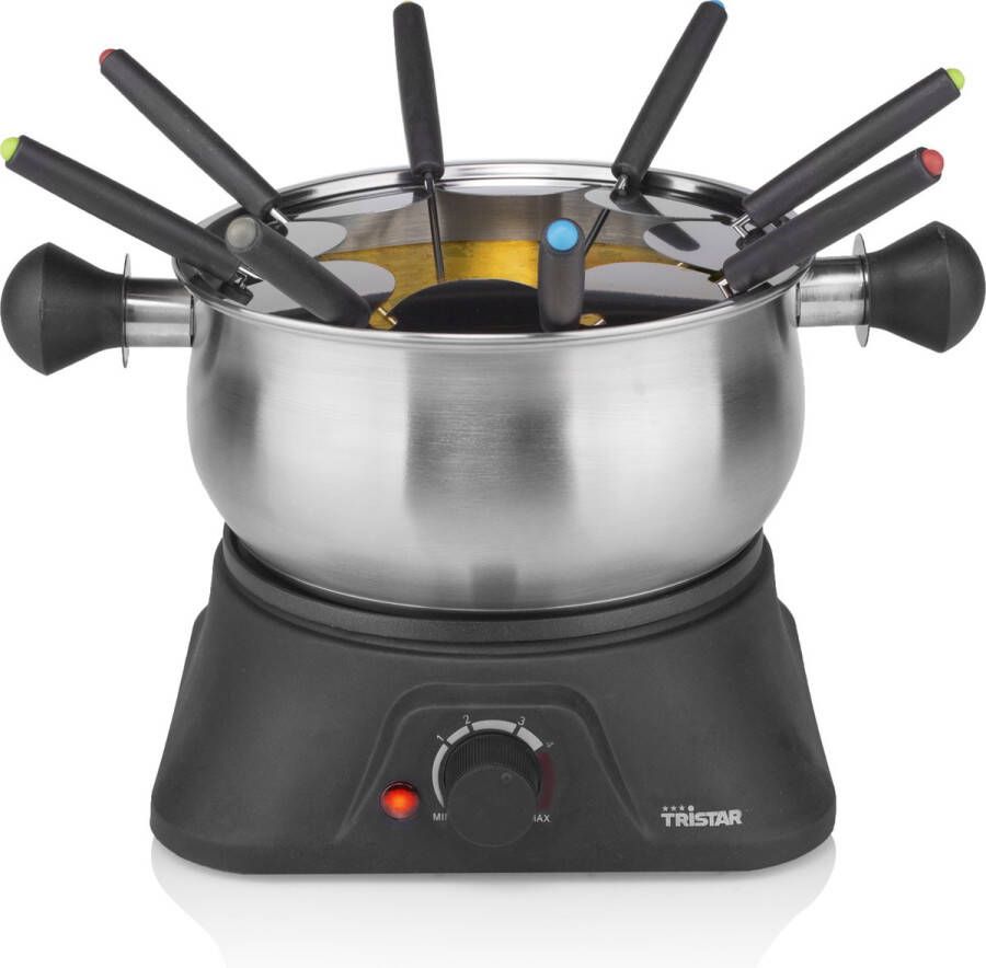 Tristar FO-1106 Fonduepan Fondueset Elektrisch Fondue 8 personen 1.3 liter RVS