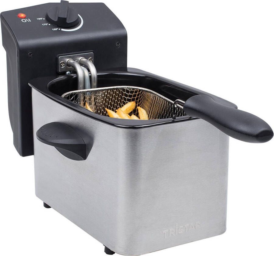 Tristar Friteuse FR-6919 Frituurpan Klein Camping Friteuse 800 Watt Deep Fryer 2 Liter RVS