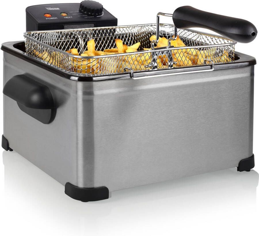 Tristar Friteuse FR-6949 Frituurpan 5 liter Multifunctioneel 1 grote en 2 kleine friteusemanden RVS