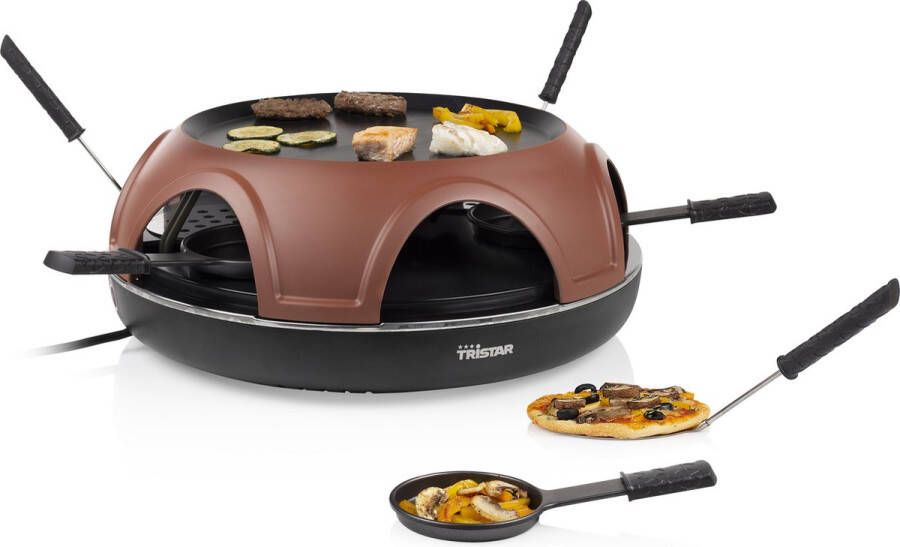 Tristar Gourmetstel en Pizzamaker PZ-9160 Pizza Festa Gourmet – 3 functies in 1: pizzamaker gourmetset en bakplaat Geschikt voor 6 personen