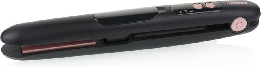 Tristar HD-2501 Draadloze Stijltang – Gebruikstijd van 30 minuten – 2-in-1: Snoerloos en stoomfunctie Zwart Rose Cordless Range