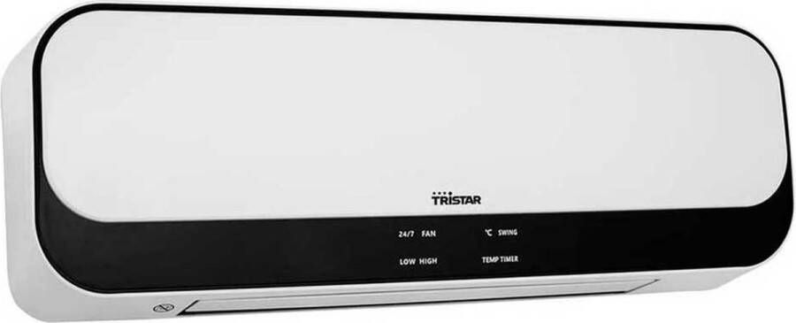 Tristar KA-5075 Keramische Kachel 2000W Muurmontage Oscillerende Warmteverdeling LED-scherm en Afstandsbediening Timer- en Weekprogramma Oververhittings- en Open Raam Detectie