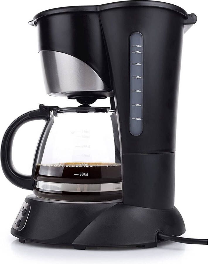 Tristar Koffiezetapparaat CM-1235 Filter-koffiezetapparaat 750 ml Geschikt voor camping gebruik Digitaal en Timer Functie Glazen kan Verwijderbare koffiefilter 7 kopjes Zwart