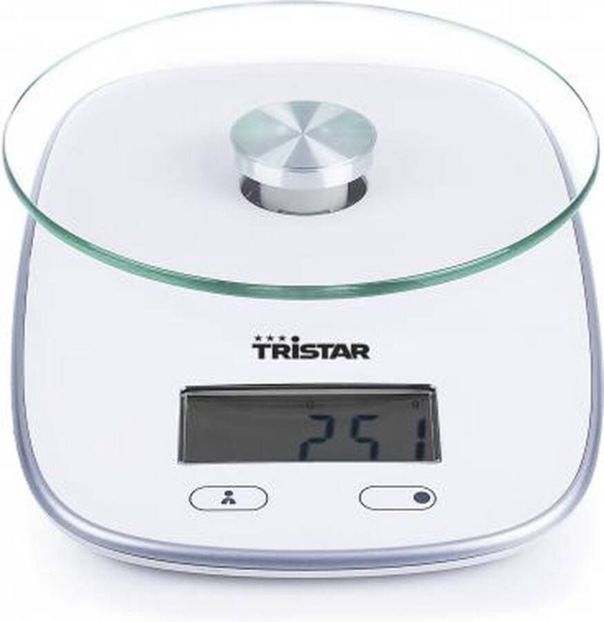 Tristar KW-2445 Keukenweegschaal – Tot 5 kilogram – Digitale keukenweegschaal Wit