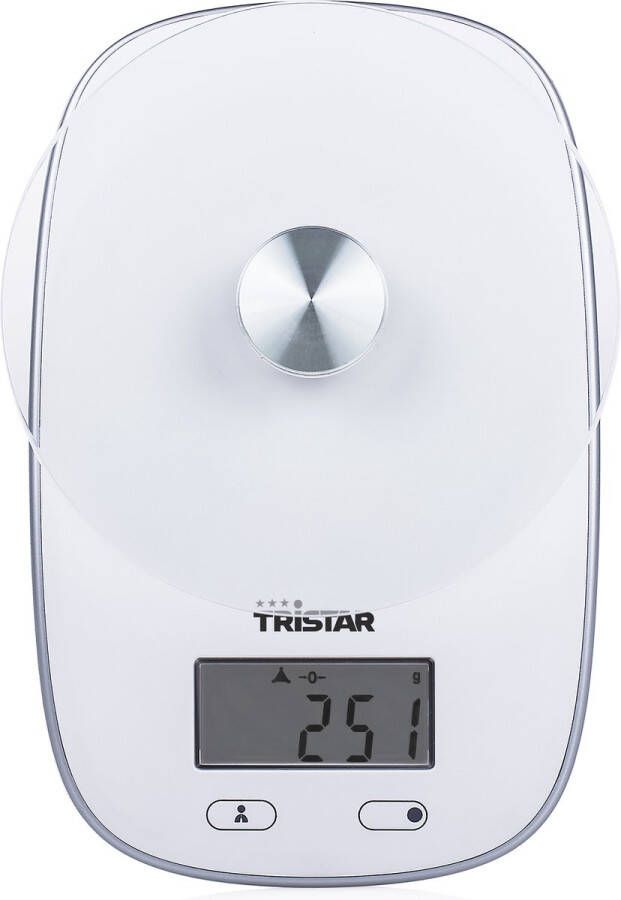 Tristar KW-2445 Keukenweegschaal – Tot 5 kilogram – Digitale keukenweegschaal Wit