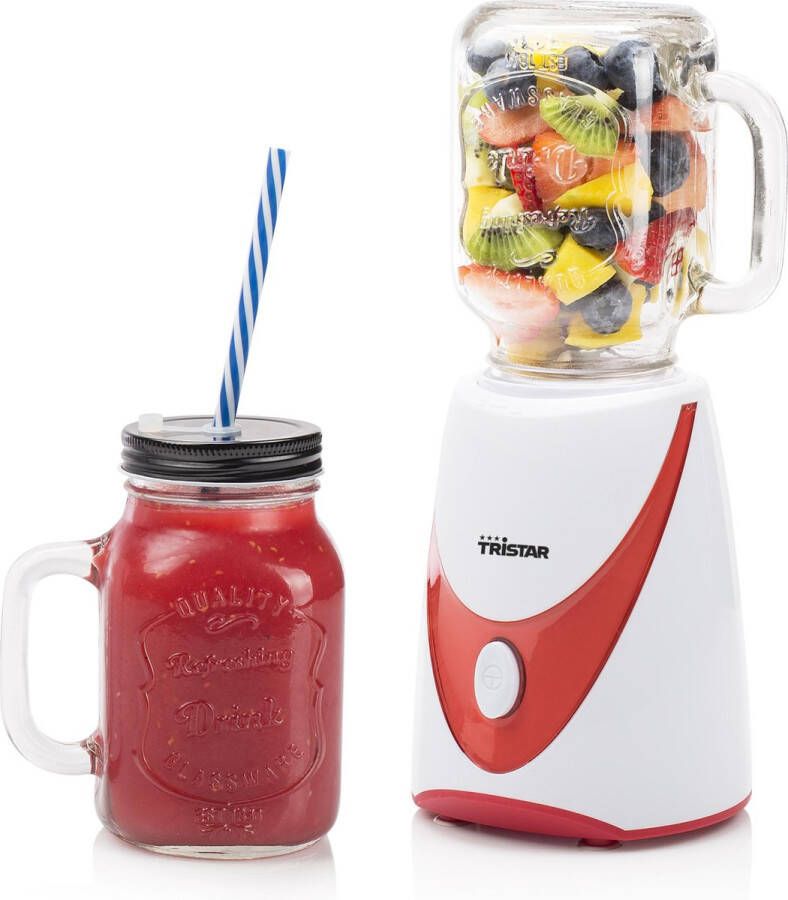 Tristar BL-4456 Mason Jar Blender: Maak en neem je smoothies en shakes mee