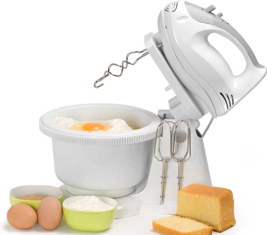 Tristar MX-4152 Handmixer 5 Snelheidsinstellingen en Turbofunctie inclusief Mengkom 200 Watt Wit