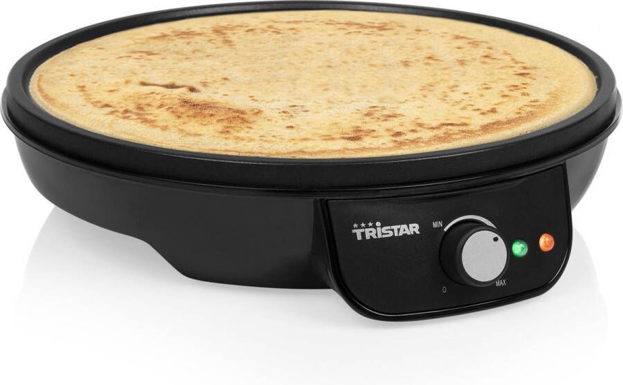 Tristar BP-2637 Crêpemaker – Pannenkoekenmaker Regelbare thermostaat – Voor pannenkoeken en crêpes Inclusief Accessoires Zwart