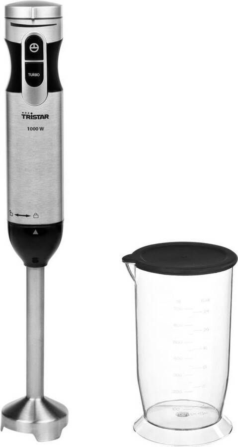 Tristar Staafmixer MX-4828 Turbofunctie Met afneembare roestvrijstalen staaf Inclusief Maatbeker 700ml 1000 watt RVS