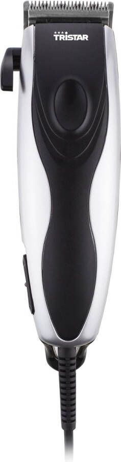 Tristar Tondeuse TR-2561 Trimmer Set Heren 4 Opzetkammen 3-12 mm Incl GRATIS schaar reinigingsborsteltje onderhoudsolie en kam Zwart Zilver
