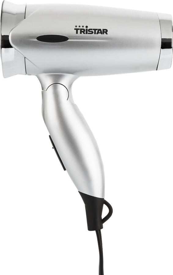 Tristar Föhn HD-2333 Haardroger met inklapbaar handvat Inklapbare Reisföhn Lichtgewicht Geschikt voor thuis en op reis 2 warmtestanden 1200watt Grijs