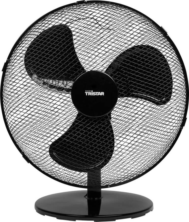 Tristar VE-5728 Tafelventilator Diameter 40 cm Drie verschillende luchtstroomsnelheden – Zwenkfunctie van 85 graden Zwart